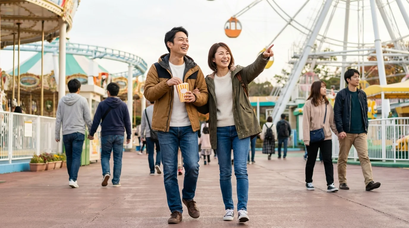 A friend companion joins you for your solo theme park visit use case