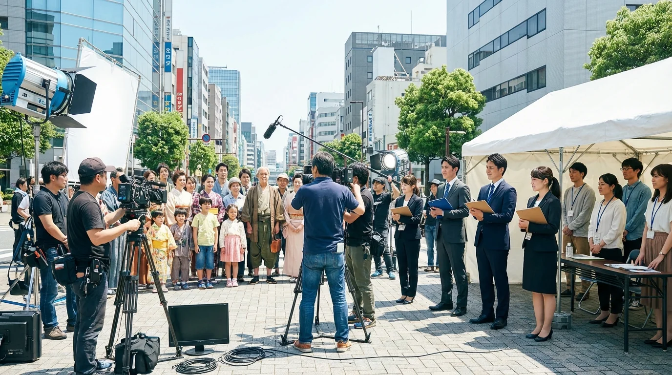 ドラマ映画エキストラのサービス紹介イメージ